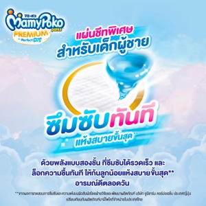 มามี่โพโค แพนท์ กางเกงผ้าอ้อม พรีเมียม เอม เพอร์เฟกต์ ดราย สำหรับเด็กผู้ชาย ขนาด L 62 ชิ้น_3