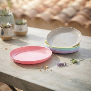 BIG C HAPPY PRICE Round Plate Set 6 pcs. Assorted Color_5