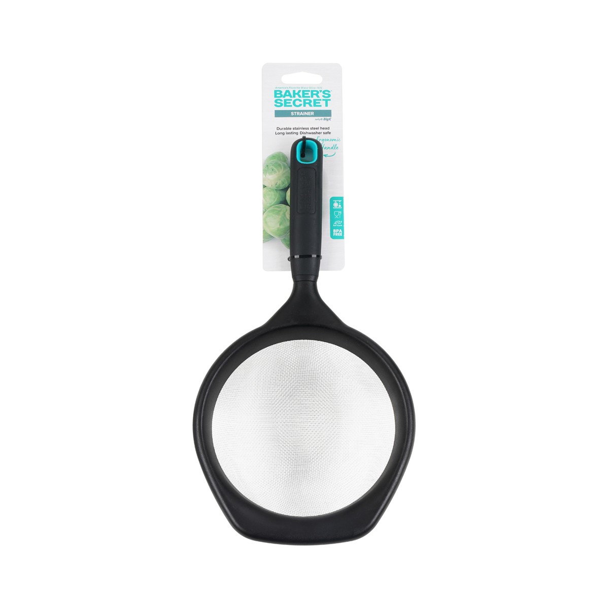 BAKER'S SECRET Strainer 18.5 cm. Color Black