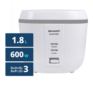 SHARP Electric Rice Cooker 1.8 L. Model KS-PR18ET Assorted Color