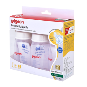 Pigeon RPP Feeding Bottle Baby Kitty 4 OZ w/ Peristaltic Nipple Size S Pack 3_2