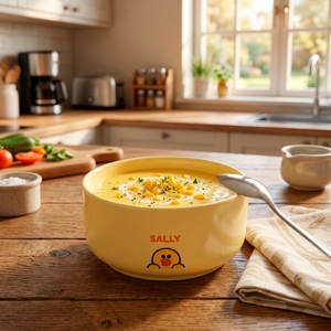LINE FRIENDS Sally Round Bowl 6" Yellow Color_6