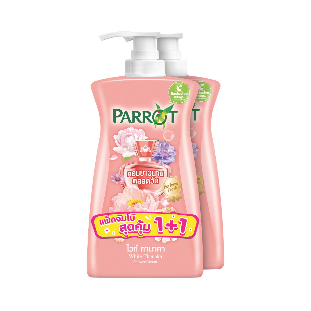 แพรอท ครีมอาบน้ำ ไวท์ ทานาคา 950 มล. แพ็ค 1+1