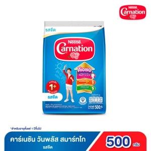 CARNATION 1+ SmartGo Plain Flavored Milk Product Powder with Fiber Stage 3 - 500 g.