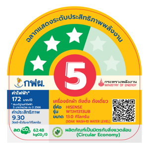 HISENSE Top Load Washer 13 kg. Model WTJH1313UB Color Premium Black_4