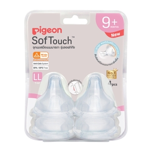 PIGEON Peristaltic Nipple Model Soft Touch Size LL Pack 4