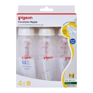 Pigeon Feeding Bottle w/ Peristaltic Nipple Size M 8 OZ_1