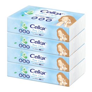 CELLOX Acne Care Soft Facial Tissue 100 Sheets Pack 4 pcs.
