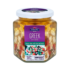 EMBORG Feta Cheese Cubes in Oil w/ Herbs & Olives 300 G