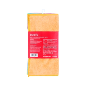 BESICO Multi-Purpose Microfiber Cloth Size 30 x 30 cm. Pack 5 Assorted Colour_2
