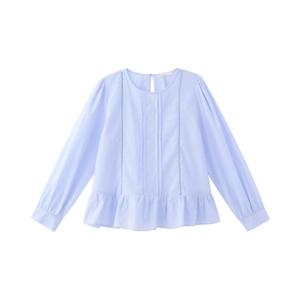 เบสิโค เสื้อแต่งลูกไม้ตารางผู้หญิง สีฟ้า