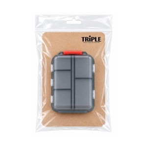 TRIPLE Portable Pill Case 10 Grids Color Grey