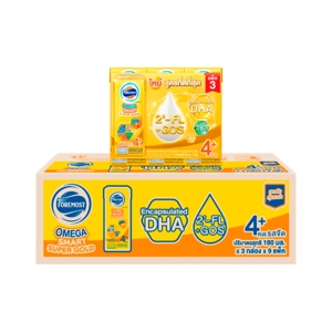 FOREMOST UHT Milk Product Omega Smart Super Gold 4 Plus Plain 180 ml. x 27 units_1