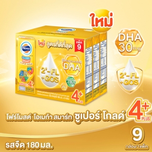 โฟร์โมสต์ นมยูเอชที โอเมก้า สมาร์ท ซูเปอร์ โกลด์ 4 พลัส รสจืด 180 มล. x 9 ชิ้น_3