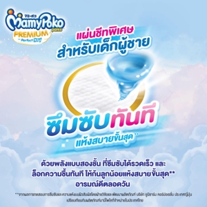 มามี่โพโค แพนท์ กางเกงผ้าอ้อม พรีเมียม เอม เพอร์เฟกต์ ดราย สำหรับเด็กชาย ขนาด M 60 ชิ้น x 4 แพ็ค_5