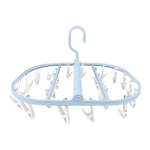 BESICO Fold Hanger Ring 24 Clips Color Blue-White