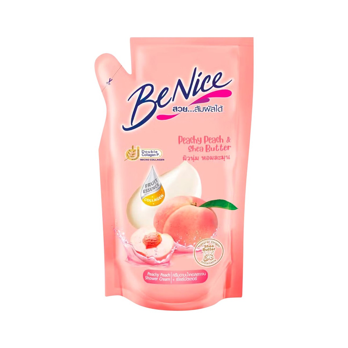 BENICE Shower Cream Shea Butter Peachy Peach 400 ml.