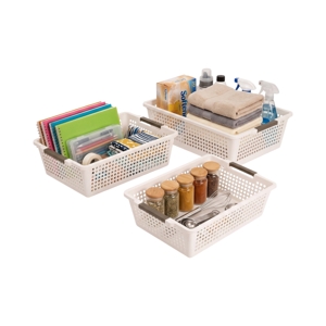 KEYWAY Utility Storage Basket P2-0083/3 Beige x 3 pcs._5