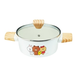 LINE FRIENDS Casserole with Lid 20 cm.  Model CV2009-GPR Color Cream