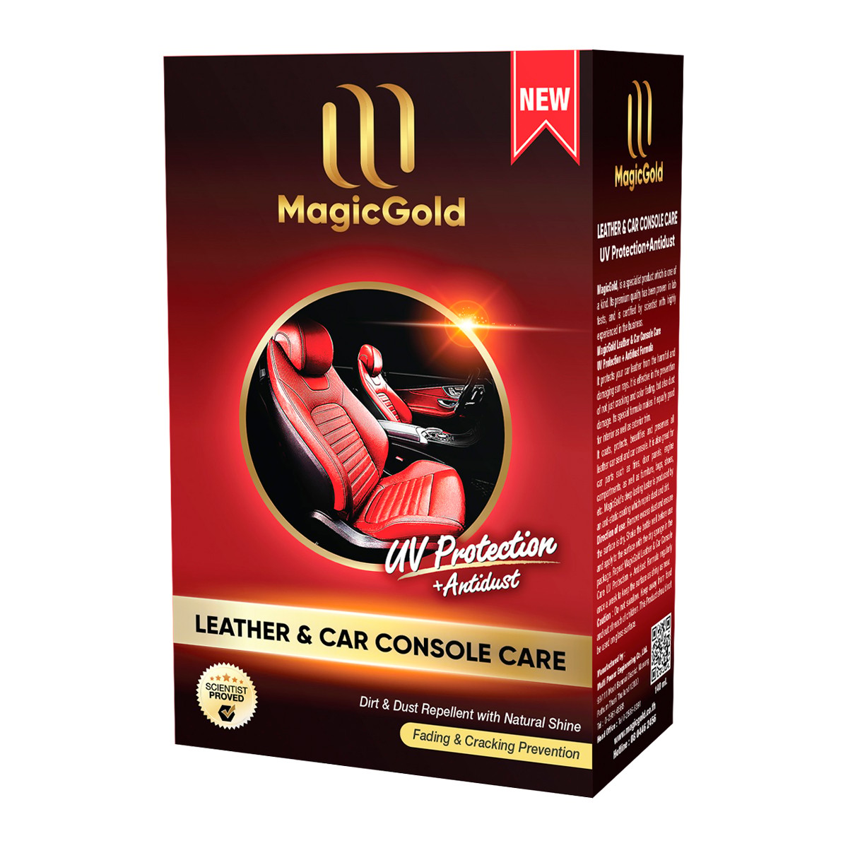 MAGIC GOLD Leather & Vinyl Polish with UV Protection 140ml.