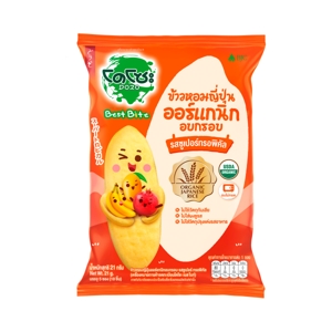 โดโซะ เบส ไบท์ ข้าวหอมญี่ปุ่นออร์แกนิกอบกรอบ รสซูเปอร์ ทรอพิคัล 21 ก.