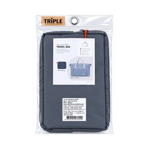 TRIPLE Foldable Travel Bag Color Grey_6