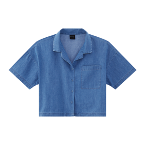 เบสิโค เสื้อเชิ้ตครอป สำหรับผู้หญิง รุ่น FVAV24Q2LC001 สียีนส์อ่อน_thumbnail