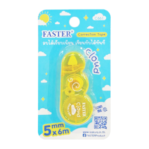 FASTER Cloud Correction Tape No. C661 Assorted Colors