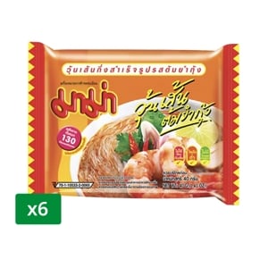 Mama Instant Bean Vermicelli Noodles Tom Yum 40g. Pack 6