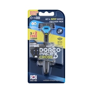 DORCO Pace 3 Cross 3-Blade Razor with 3 Cartridges