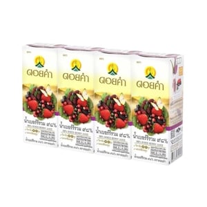 Doikham Mixed Berry Juice 98percent 200ml. Pack 4