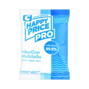 บิ๊กซี แฮปปี้ ไพรซ์ โปร เกลือบริโภคเสริมไอโอดีน 450 ก.