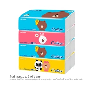Cellox Purify Line Friends Soft Pack Facial Tissue 110sheets Pack 4