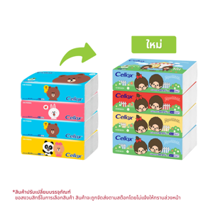 เซลล็อกซ์ ซอฟท์แพ็ค ไลน์เฟรนด์ กระดาษเช็ดหน้า 110 แผ่น แพ็ค 4 คละลาย