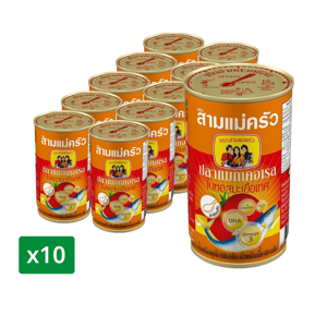 สามแม่ครัว ปลาซาร์ดีนในซอสมะเขือเทศ 155 ก. แพ็ค 10