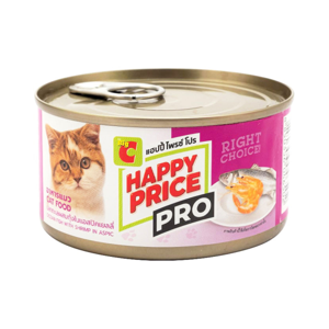 BIG C HAPPY PRICE PRO Canned Wet Cat Food Ocean Fish with Shrimp in Aspic 185 g.
