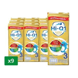 Hi Q 1Plus UHT Supergold Prebio Proteq Plain 180ml. Pack 9