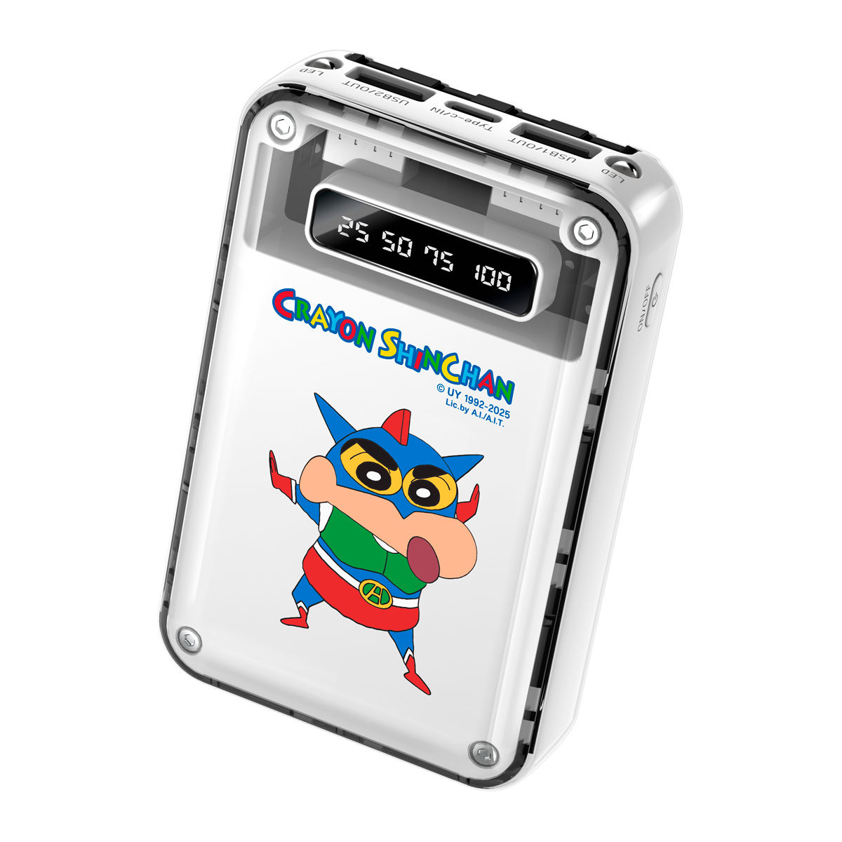 อาซากิ x เครยอนชินจัง แบตเตอรี่สำรอง 10,000mAh สายชาร์จในตัว ชาร์จเร็ว 2.1A รุ่น A-SCB8255 คละลาย_3