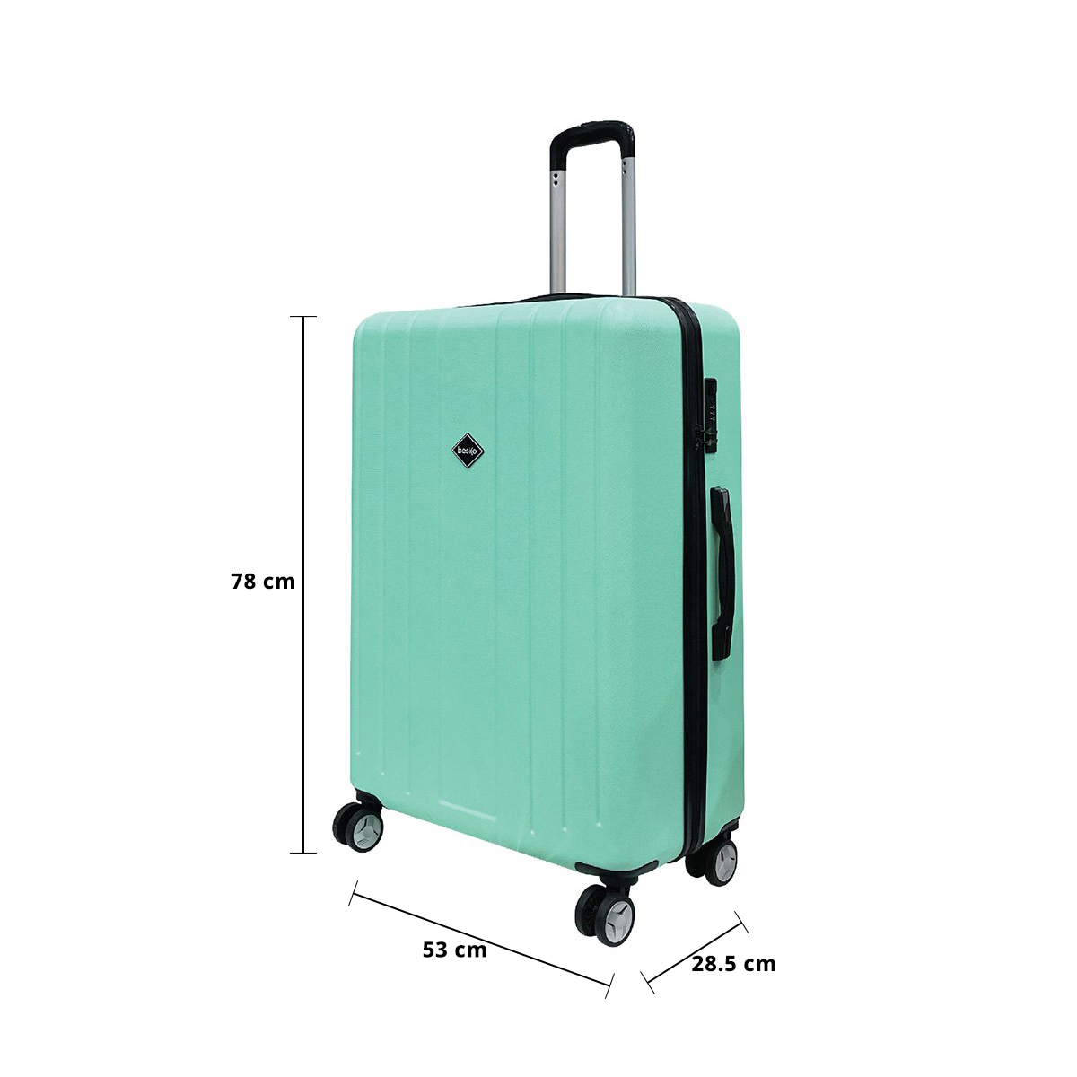 เบสิโค กระเป๋าเดินทาง รุ่น Silky RE1152 ขนาด 28 นิ้ว สีเขียว_5