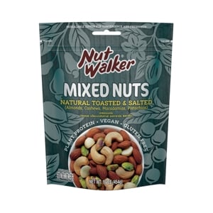 Nut Walker Natural Toasted and Salted Mixed Nuts 454g.