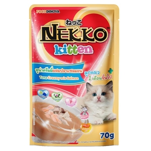 Nekko Kitten Food Tuna Creamy Mix Salmon 70g.