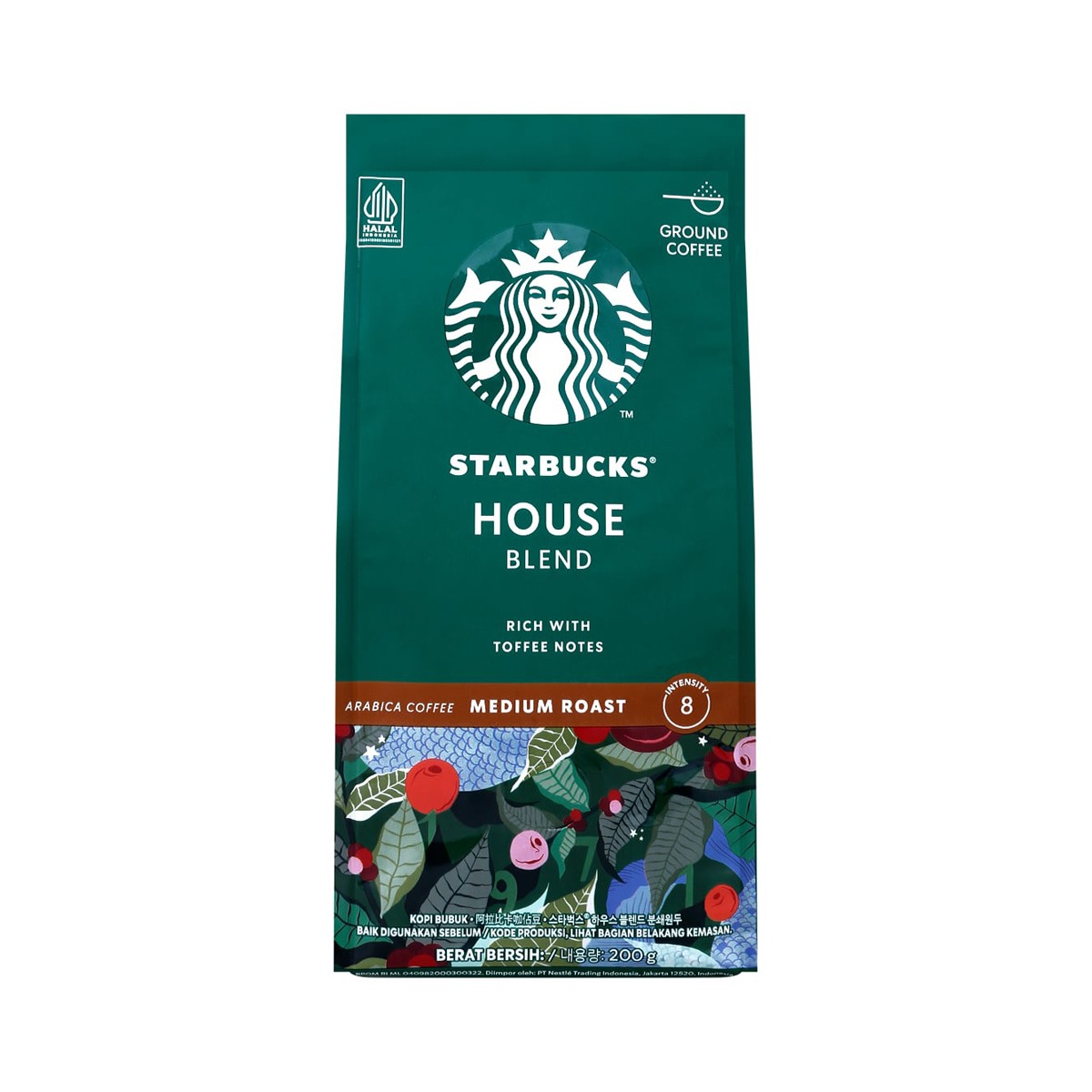 สตาร์บัคส์ เฮาส์ เบลนด์ มีเดียม โรสต์ (กาแฟแท้คั่วบด) 200 ก.
