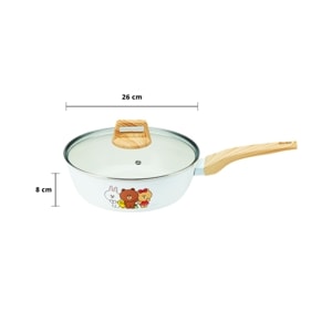 ไลน์ เฟรนส์ กระทะพร้อมฝา 26 ซม. รุ่น DFP2680-GPR สีครีม_thumbnail_3