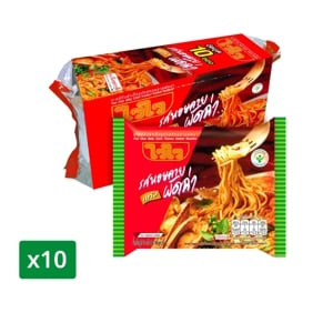 Wai Wai Instant Noodles Pad Char Baby Clam 60g. Pack 10