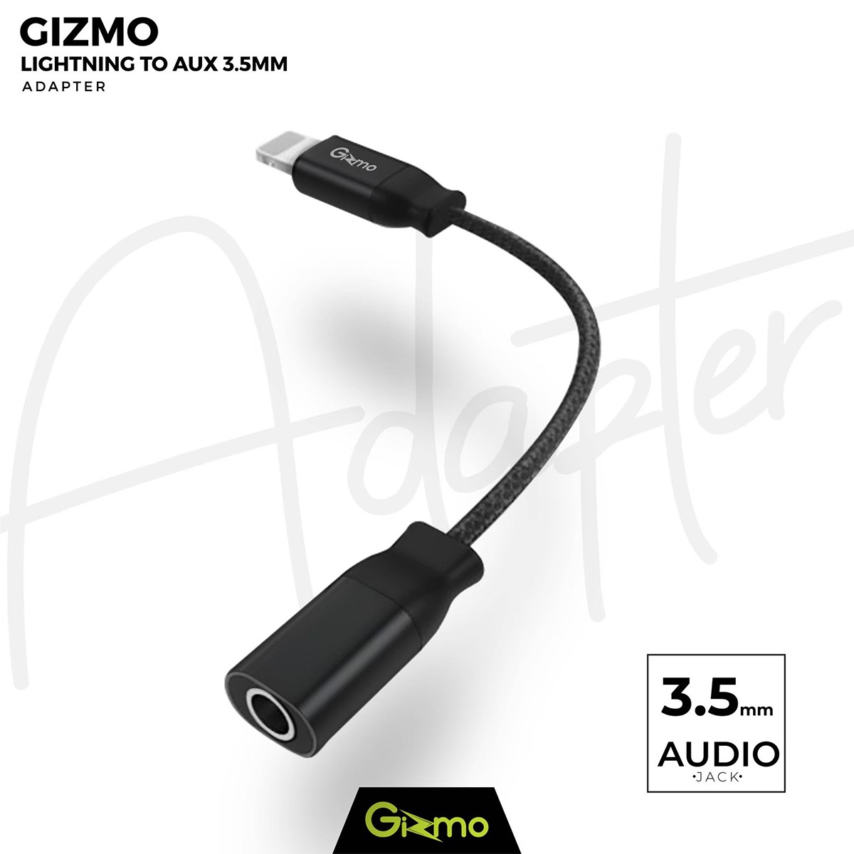 กิซโม สายแปลง Lightning to Audio Jack 3.5 mm รุ่น GA-010 ขนาด 12 ซม._1