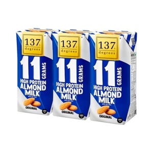 137 Degrees High Protein Almond Milk 180ml. Pack 3