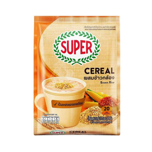 SUPER Cereal Instant Cereal Mixed with Brown Rice Beverage 25 g. 20 pcs.