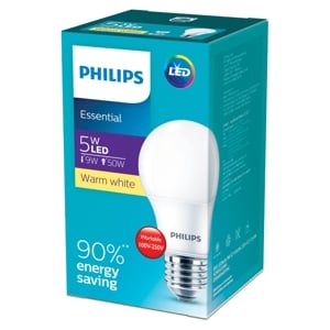 ฟิลิปส์ หลอดประหยัดไฟ LED 5 วัตต์ รุ่น ESSENTIAL BULB โทนแสงสีเหลือง_thumbnail