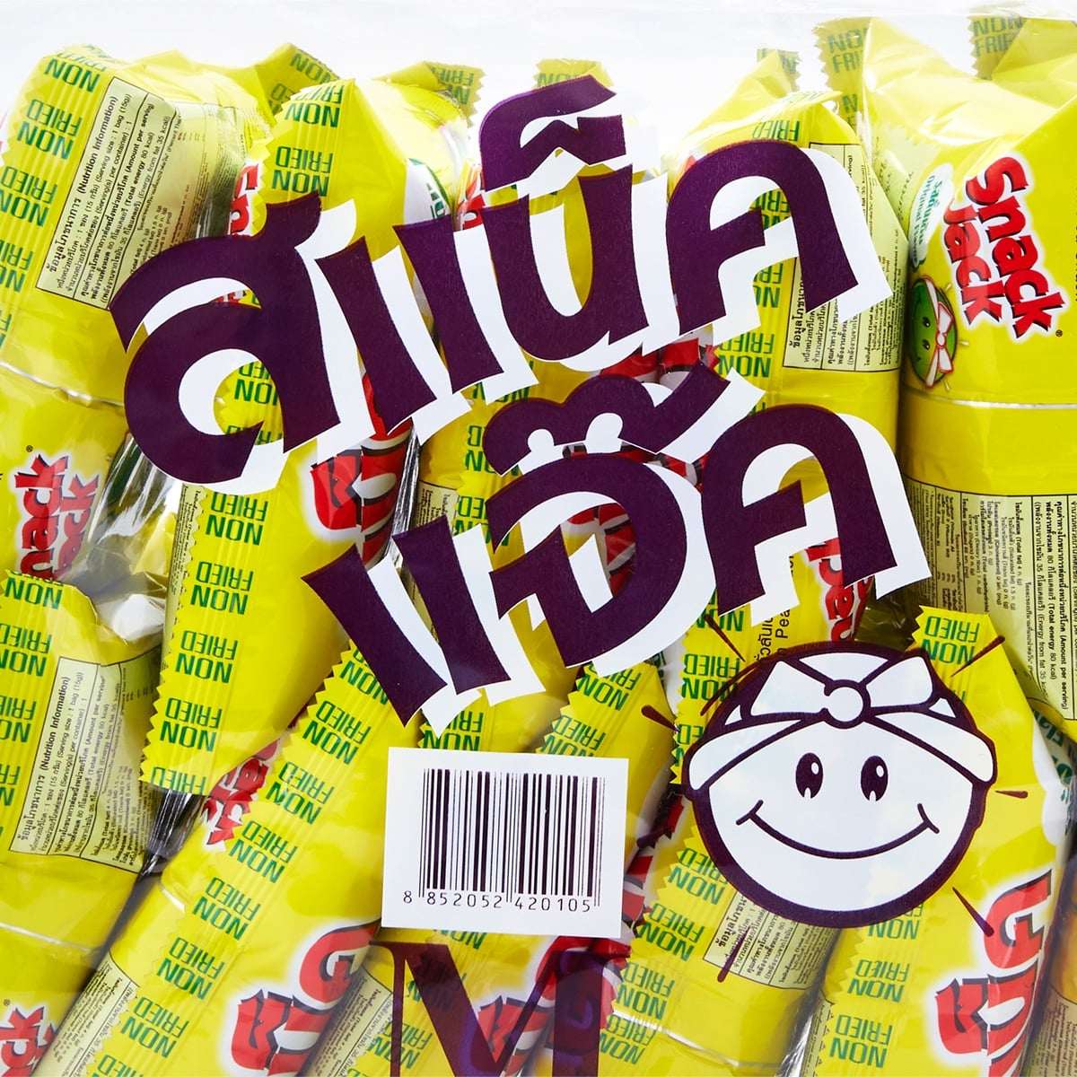 สแน็คแจ็ค ขนมถั่วลันเตาอบกรอบ 15 ก. แพ็ค 12_4