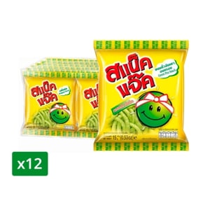 สแน็คแจ็ค ขนมถั่วลันเตาอบกรอบ 15 ก. แพ็ค 12_thumbnail